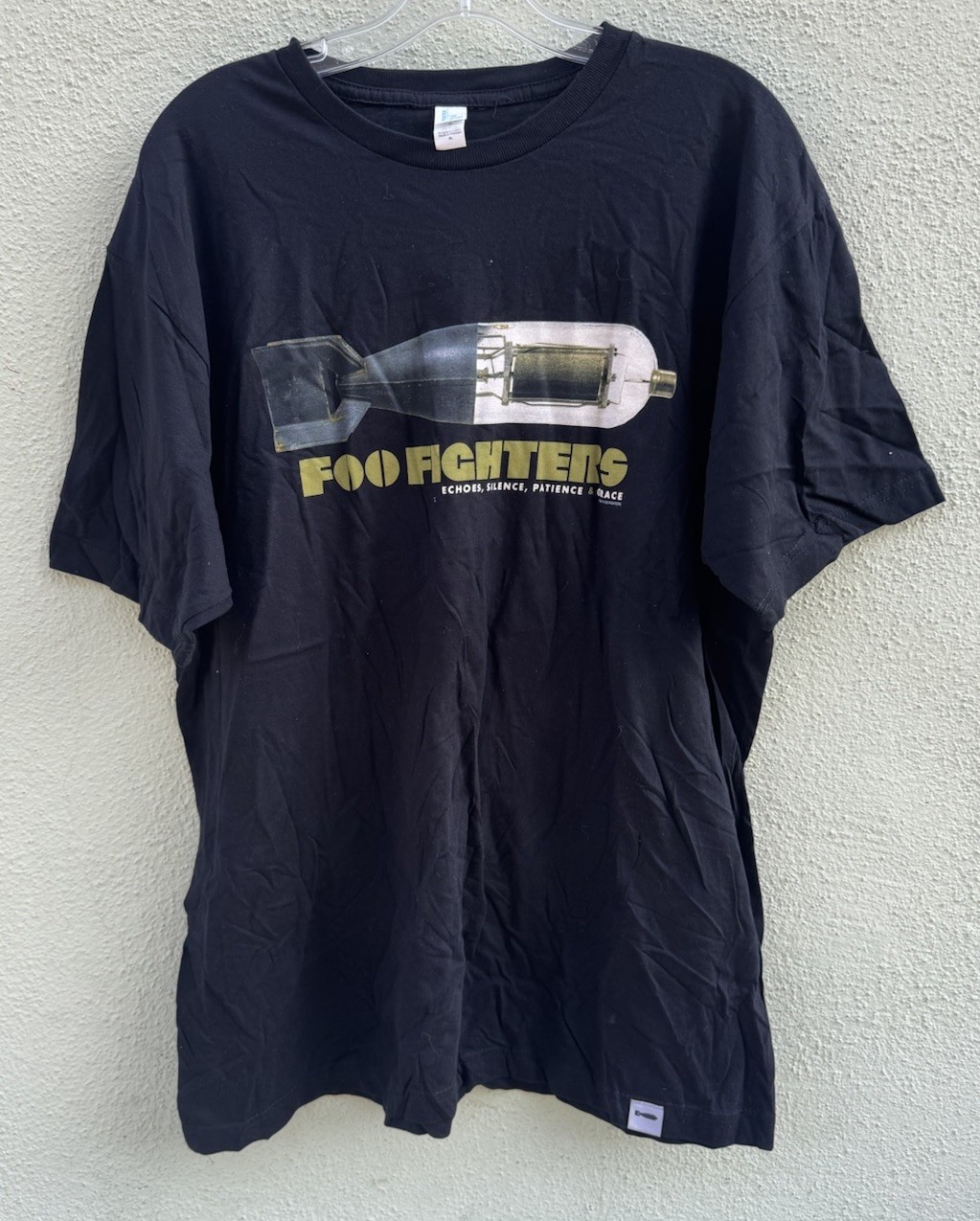 Vintage Foo Fighters Europe Tour 2008 Rock Band Black Men’s T-Shirt Tultex XL