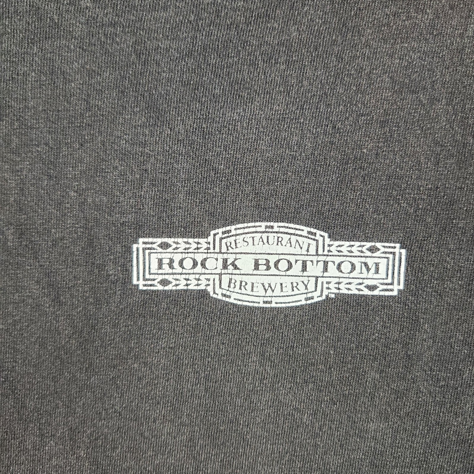 Vintage Rock Bottom Brewery Fire Chief Ale Shirt Mens Large Gray Beer Graphic gallery