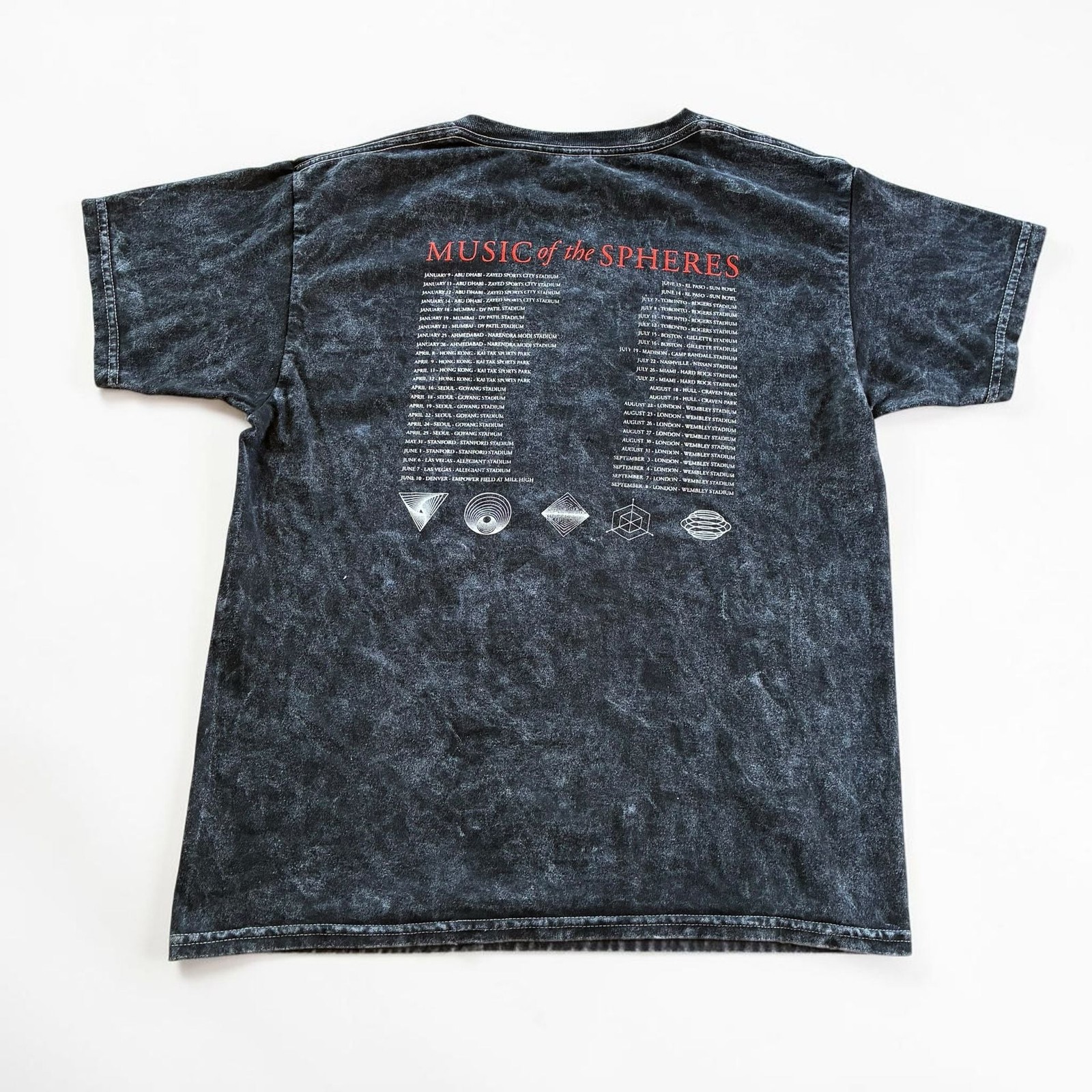 Coldplay Music of the Spheres World Tour Alien Radio Acid Wash T-Shirt gallery
