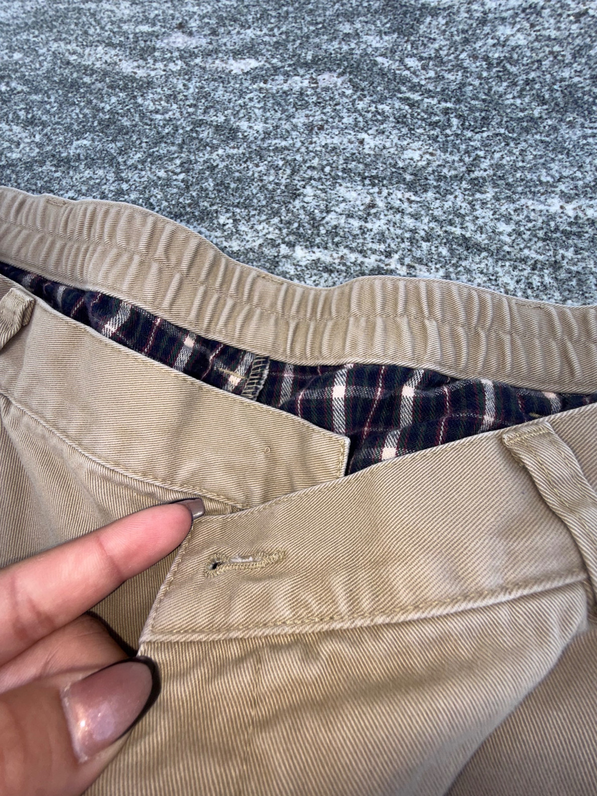 Vintage 1990s Yuppie Beige Cotton Trousers Unisex Sz N/A gallery