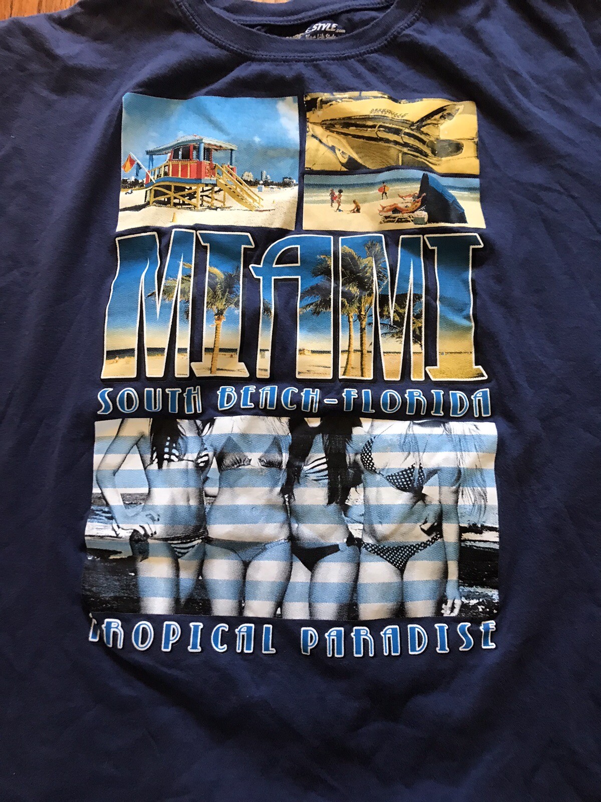 Miami Florida Men's Graphic T-Shirt Summer Surf 2XL Men Short Sleeve Beach gallery