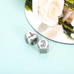 2 PCS 11th Anniversary Steel Dice Set Funny Date Night Gift for Men Husband
