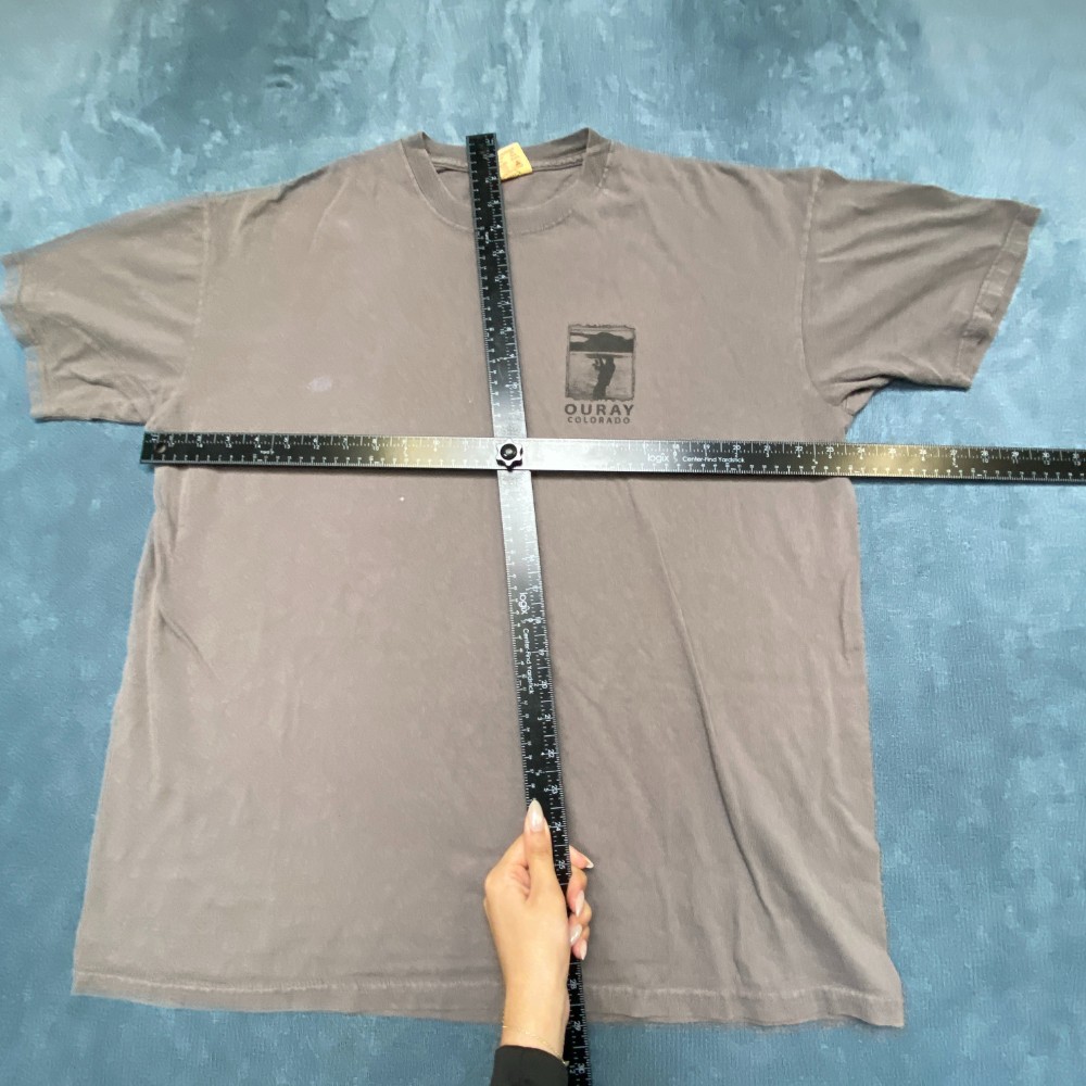 The Mountain Ouray Colorado T Shirt Men XL Brown Graphic Print Classic Crew Neck gallery