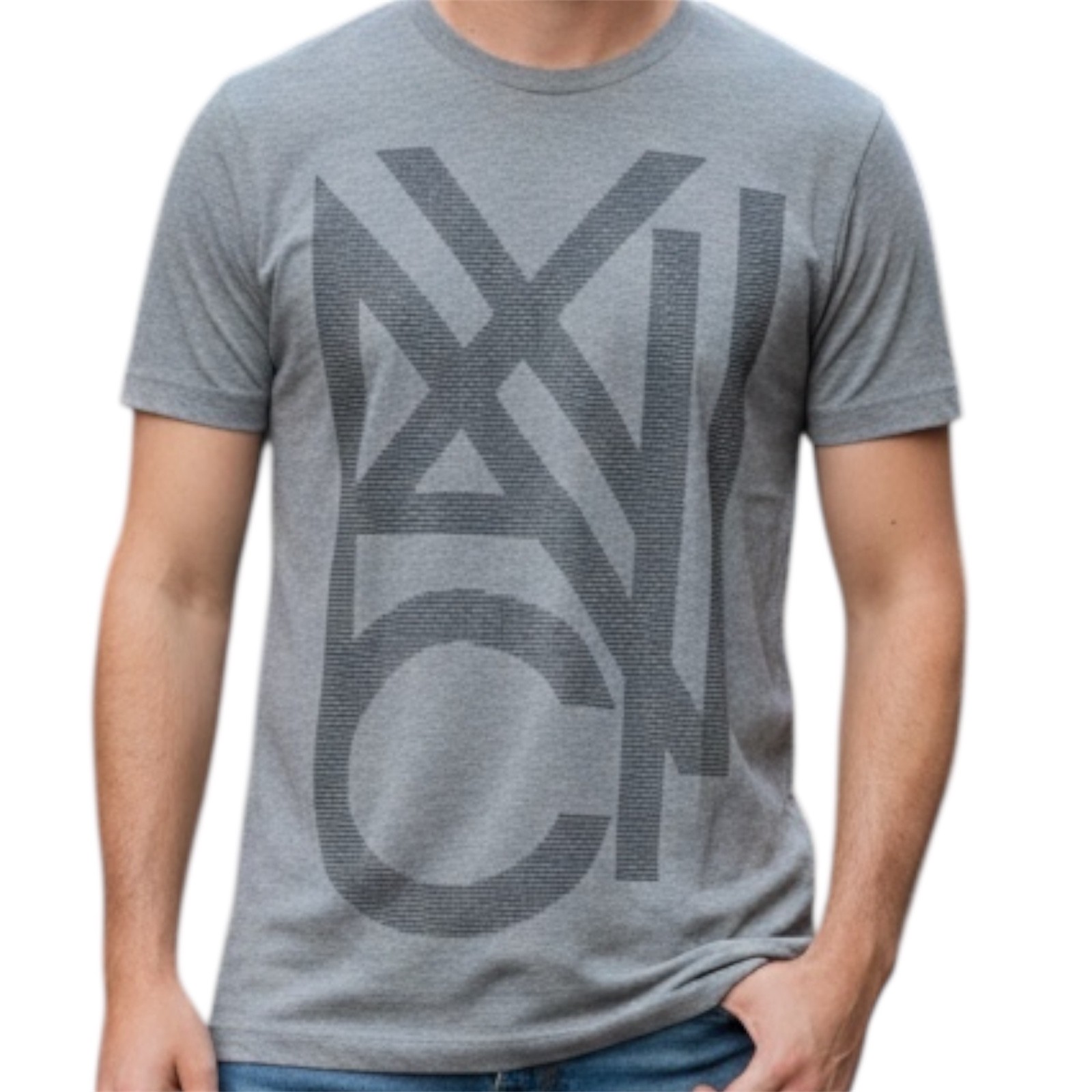 ARMANI EXCHANGE Heather Grey AX-10 Short Sleeve Slim Fit Designer T-shirt NWT gallery