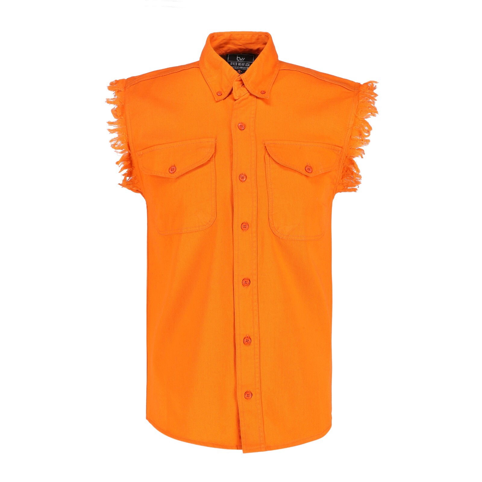 BUTTON-DOWN SLEEVELESS DENIM SHIRTS FOR MEN - 100% COTTON gallery