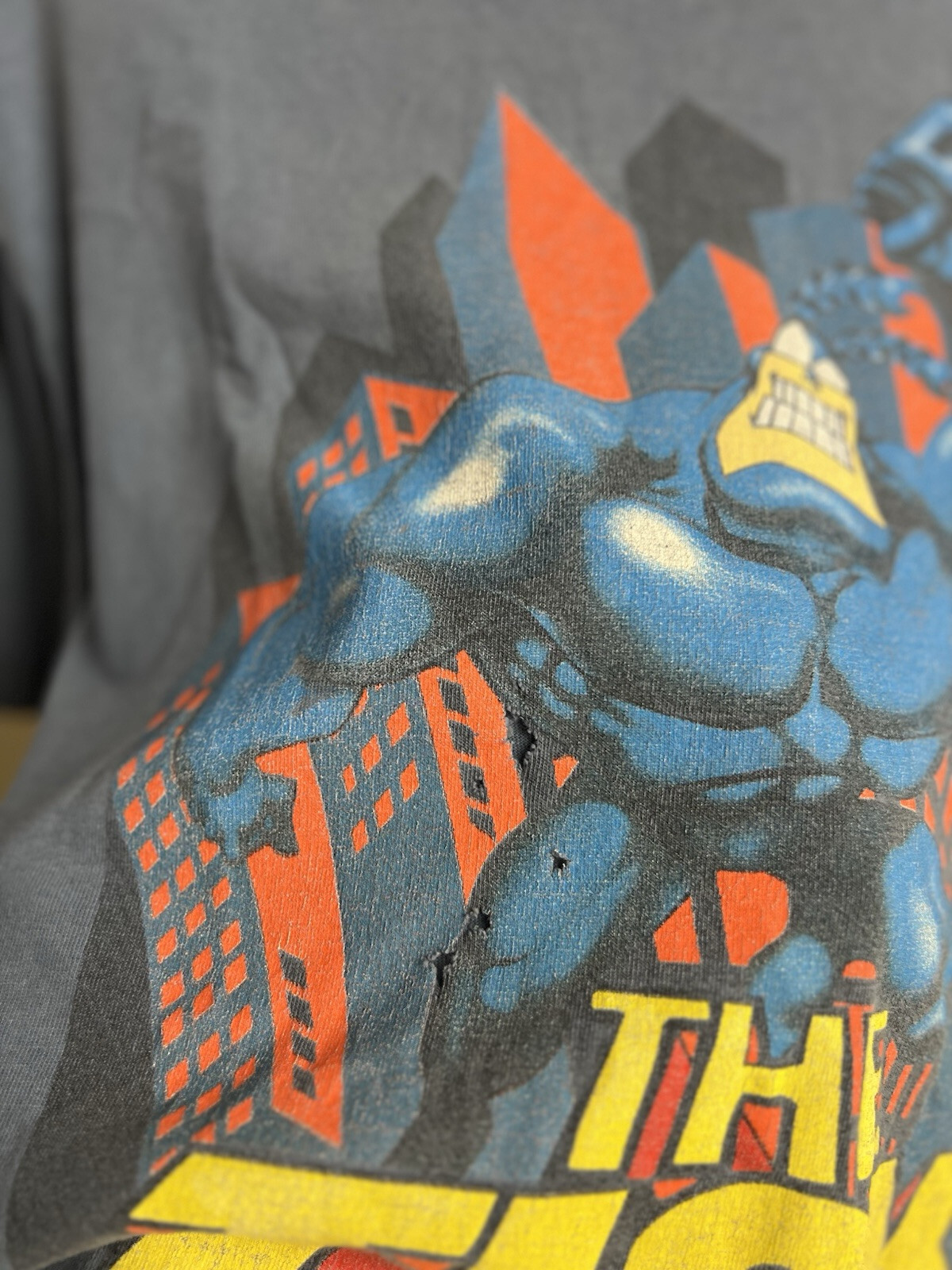 Vintage 90s The Tick I Am Mighty Comic Cartoon T Shirt Adult Large Blue gallery