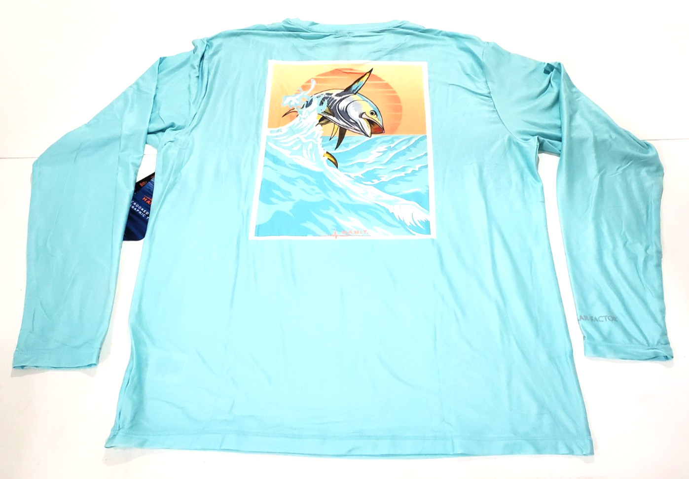 Habit Crooked Elm Graphic Tee Shirt Mens L Blue Long Sleeve NWT gallery