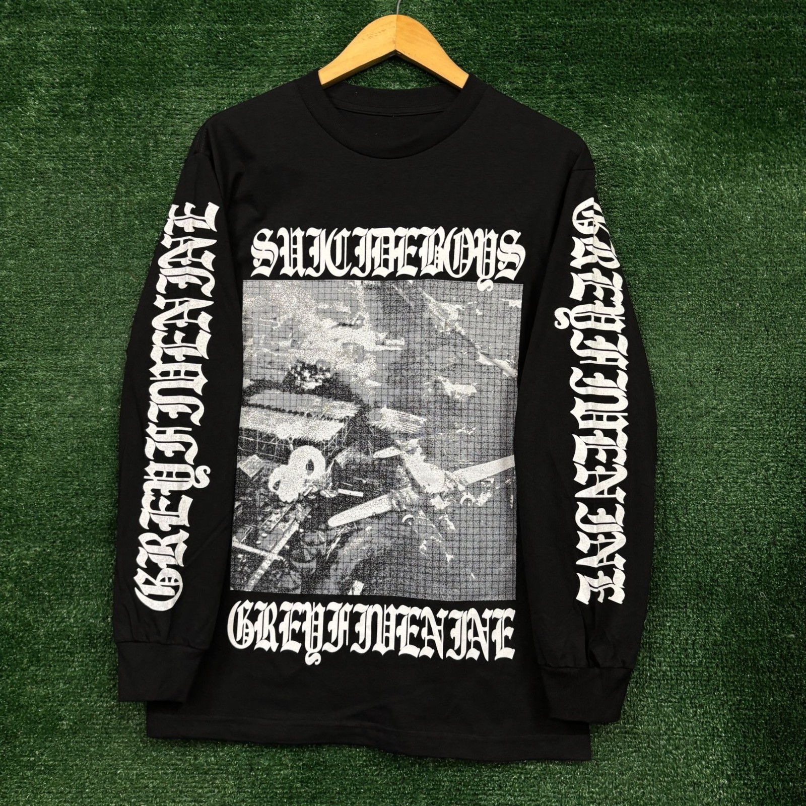 G59 Records x The Suicideboys Grey Five Nine Hip-Hop LS Shirt Size Medium gallery