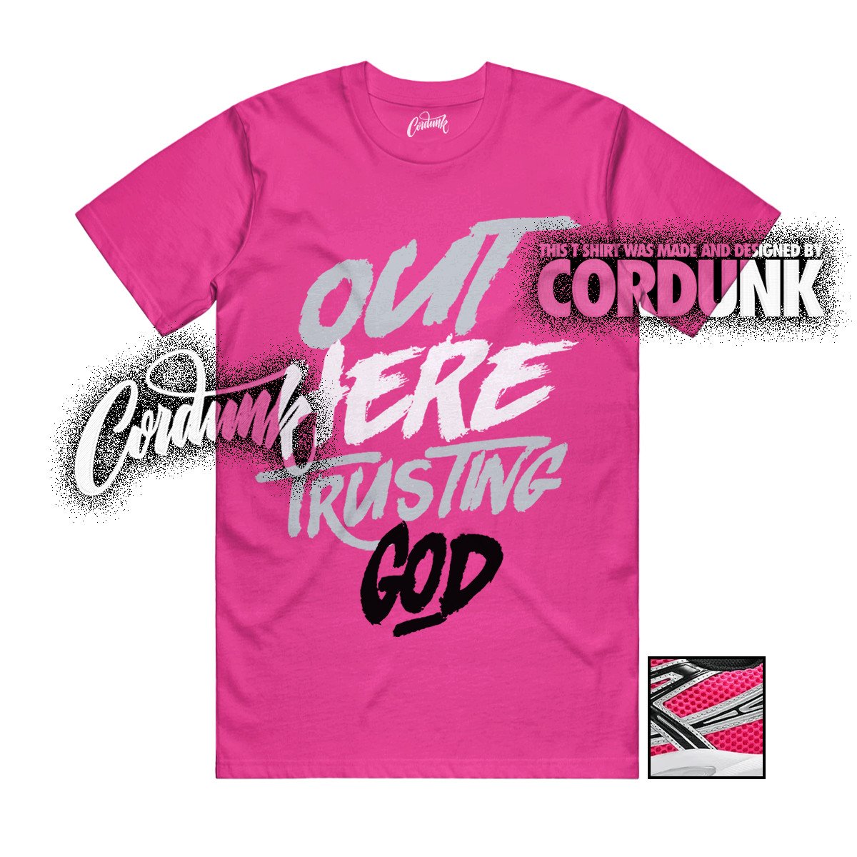 Gel-1130 Neon Pack Pink Metallic Silver T Shirt Match TG