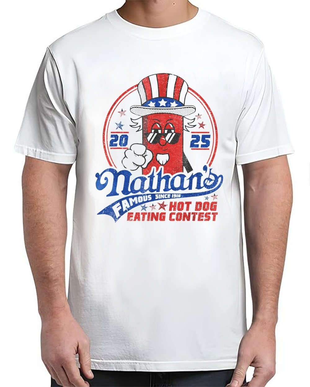 Nathan’s Famous Hot Dog Eating Contest 2025 Funny T-Shirt Funny Unisex S-4XL