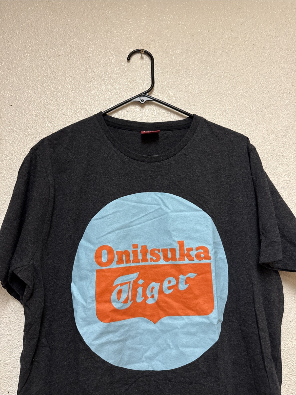 Onitsuka Tiger Logo Gray Short Sleeve Tee Sz L gallery