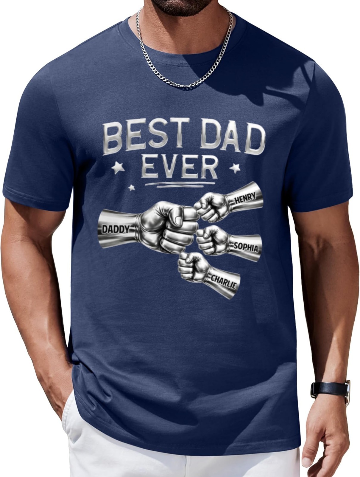 Best Dad Ever Personalized Shirt with Kids Names, Custom Father's Day Gift gallery