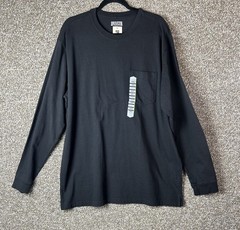 Duluth Trading Co Longtail T Men’s Sz L Relaxed Fit Black Cotton Pocket Tee