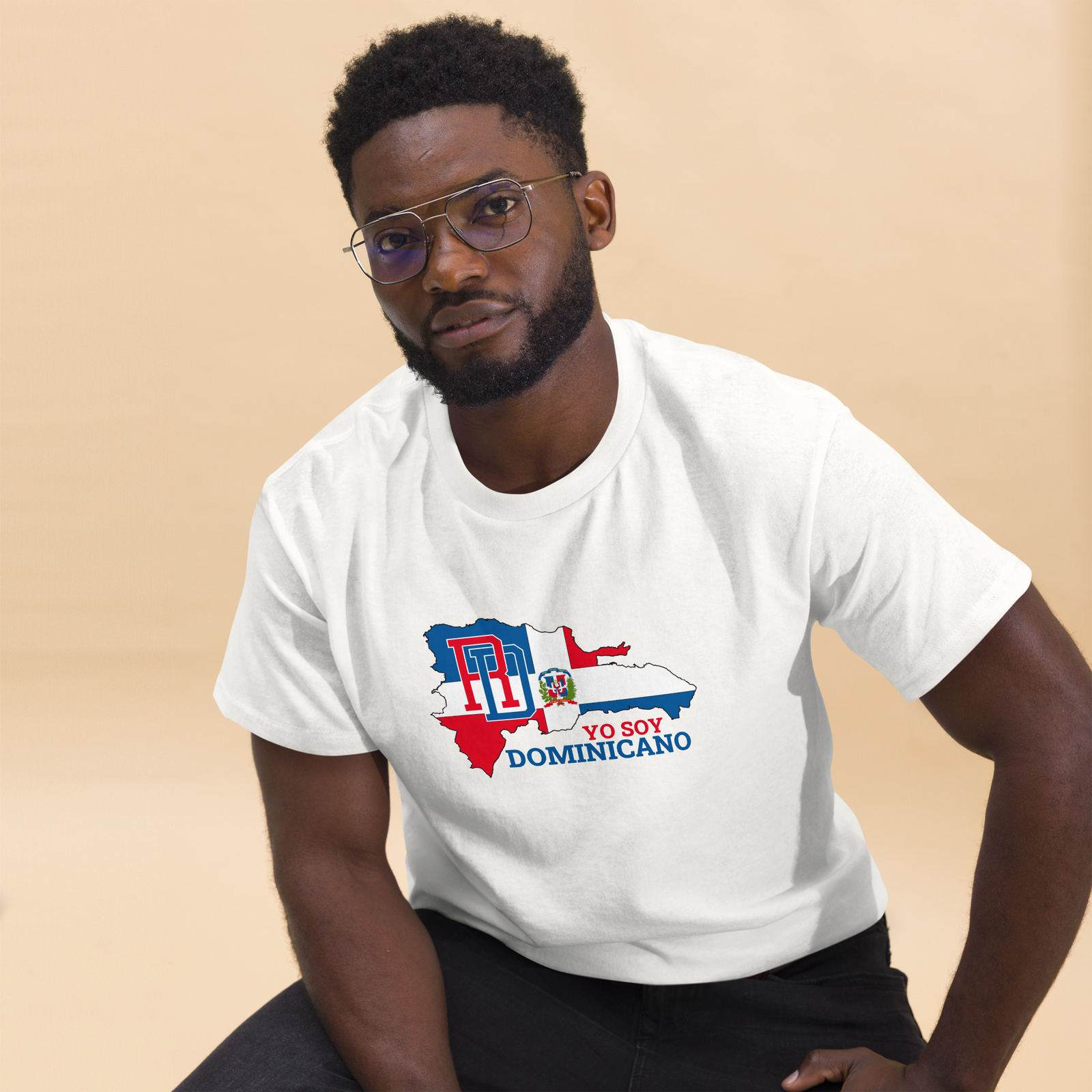 Men's classic tee T-SHIRT CON BANDERA Y MAPA RD REPÚBLICA DOMINICANA gallery