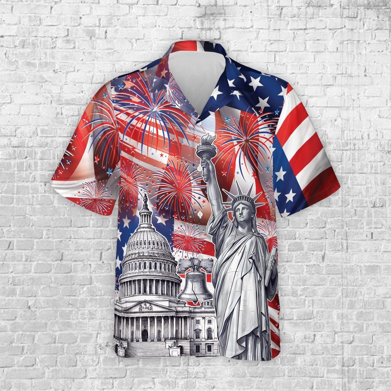 America 250th Anniversary Hawaiian Shirt, 250 Years Of Freedom Button Shirt gallery