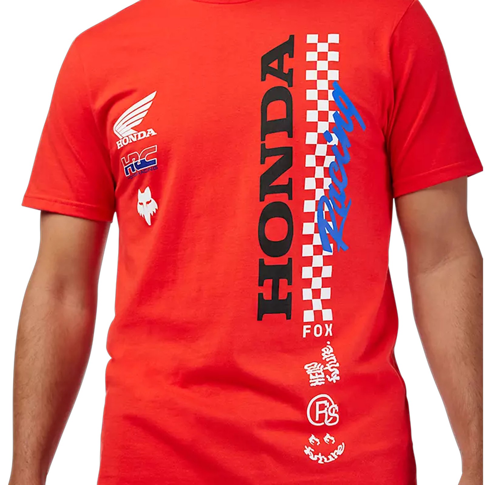 Fox Racing Red Honda Tee Shirt Lightweight Comfortable Fit Fine-Knit Fabric gallery