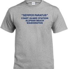 SEMPER PARATUS*COAST GUARD STATION JUNEAU* ALASKA* INDIVIDUAL PT SHIRT