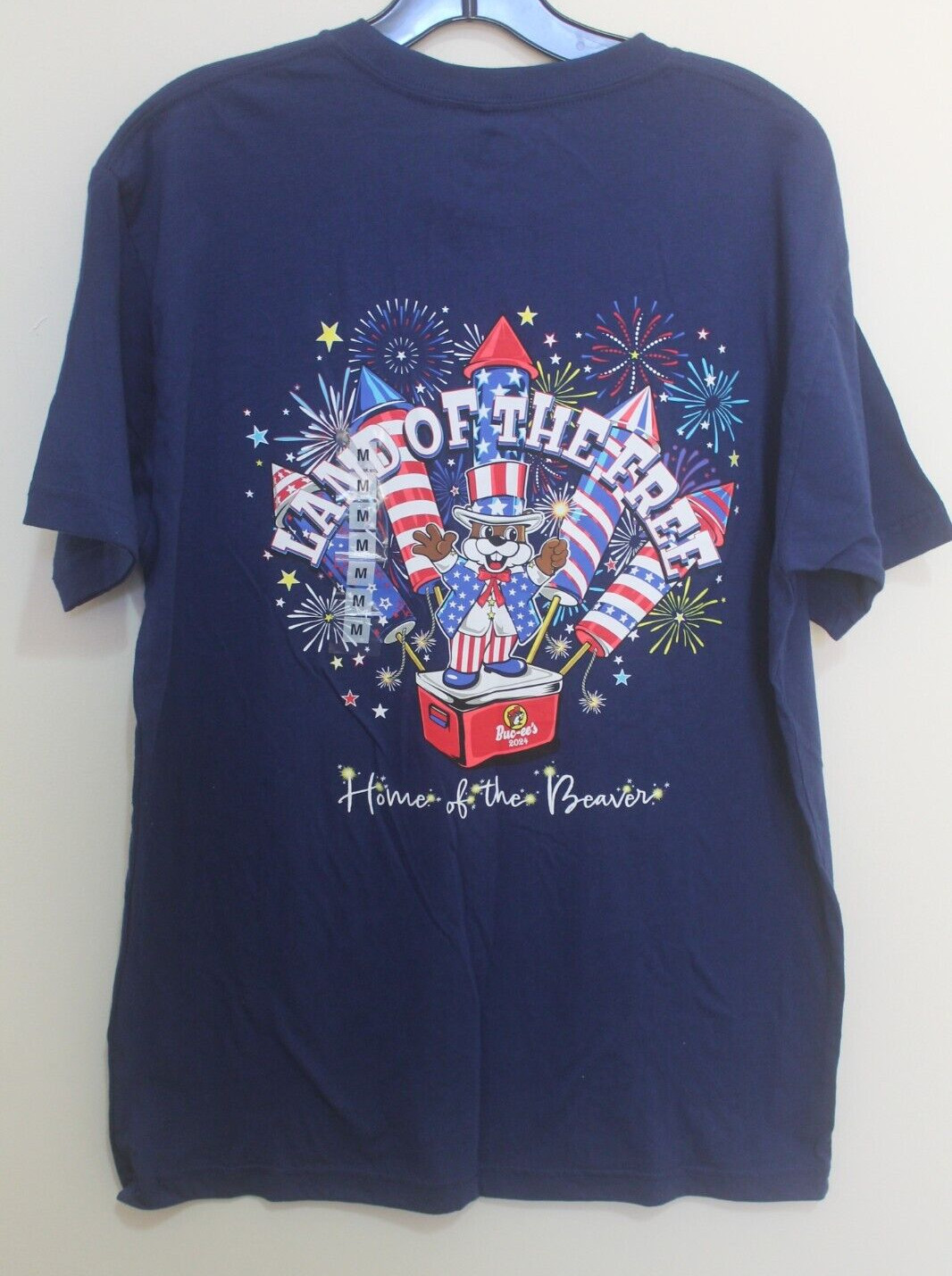 Bucee's Navy Land of The Free Home of The Beaver T-Shirt Size Medium New W/Tags gallery