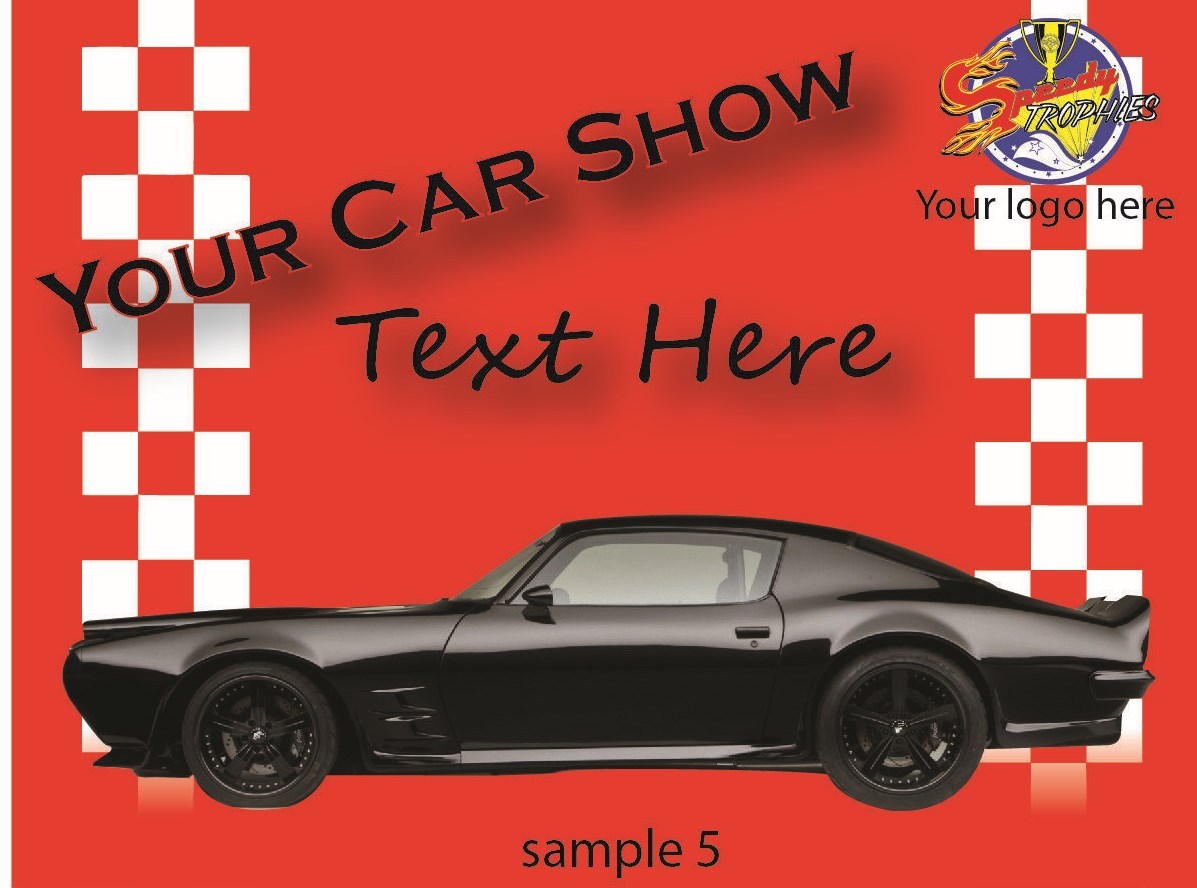 50 4″x3″ CUSTOM CAR SHOW DASH PLAQUES!