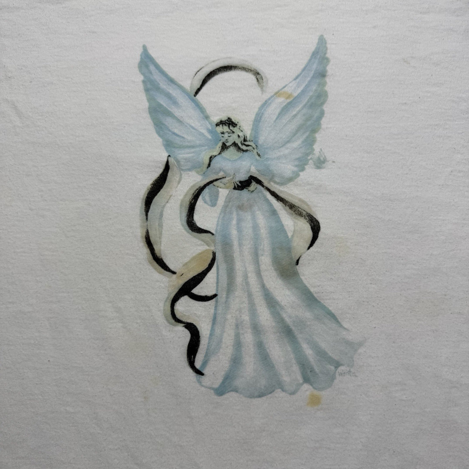 Vintage 90s Guardian Angel Heavenly Art Shirt Size OSFA / XL Single Stitch gallery