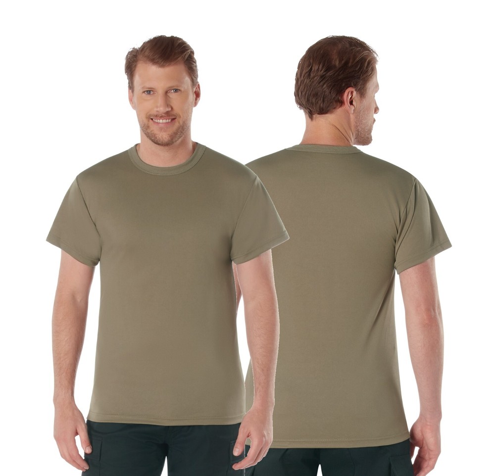 Mens Coyote Brown Quick Dry AR 670-1 Compliant Moisture Wicking Tee Shirt TShirt