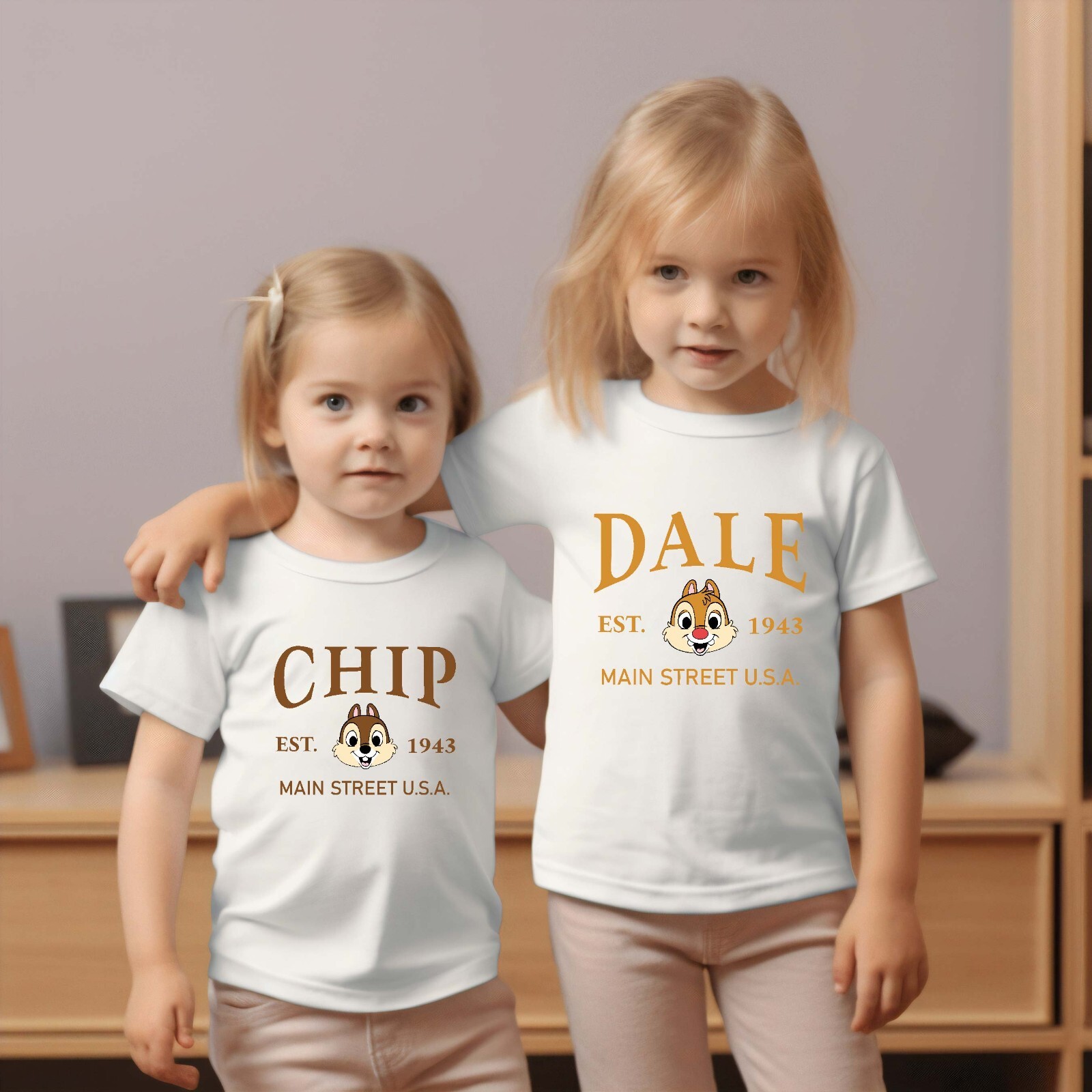 Chip and Dale Sibling Shirts, Disney Chip and Dale Couple Tees, Chip And Dale Ma gallery