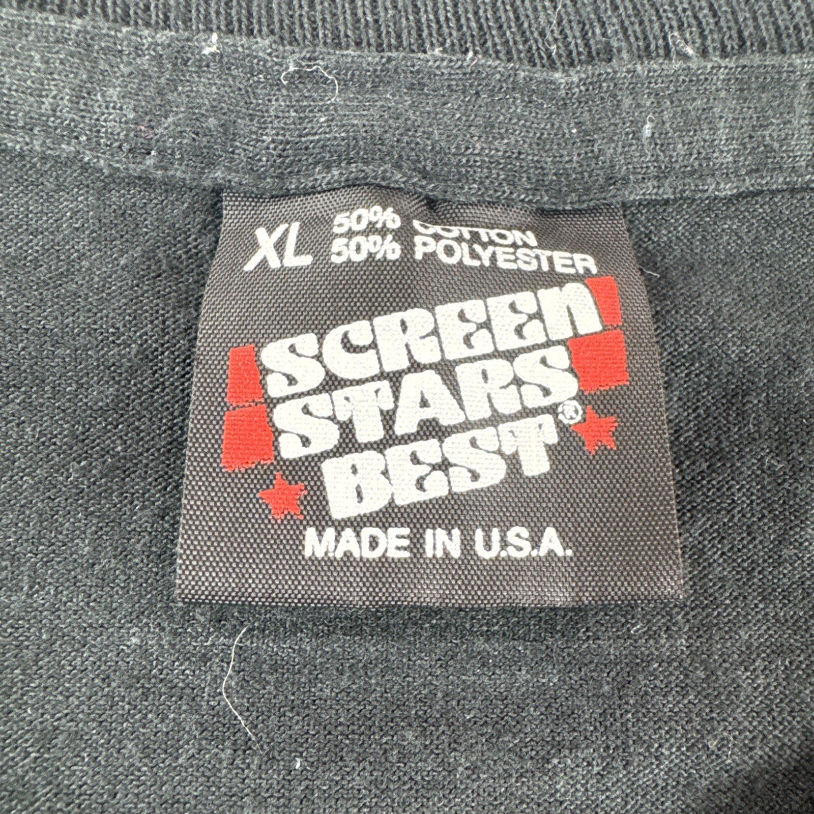 Vintage Screen Stars Best Math Power For All Shirt Size XL Black 90s Made in USA gallery