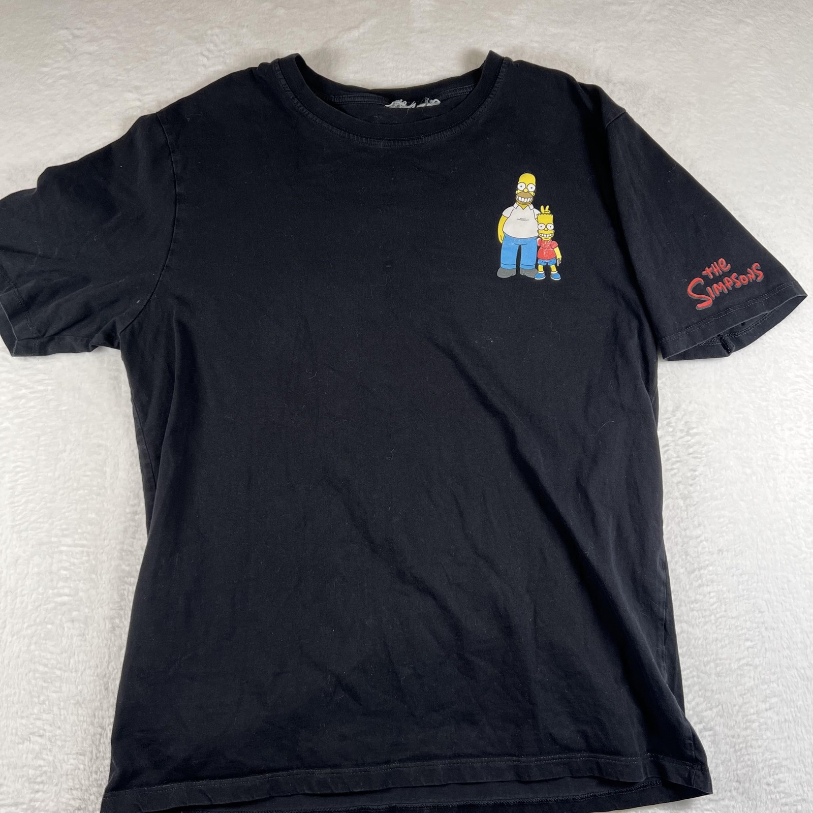 The Simpsons Shirt Mens Large Black Homer Bart Wide Load Graphic Cartoon Tee