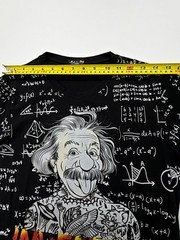 Einstein Math Men Black Graphic T-Shirt Size Adult Regular Crew Neck Cotton