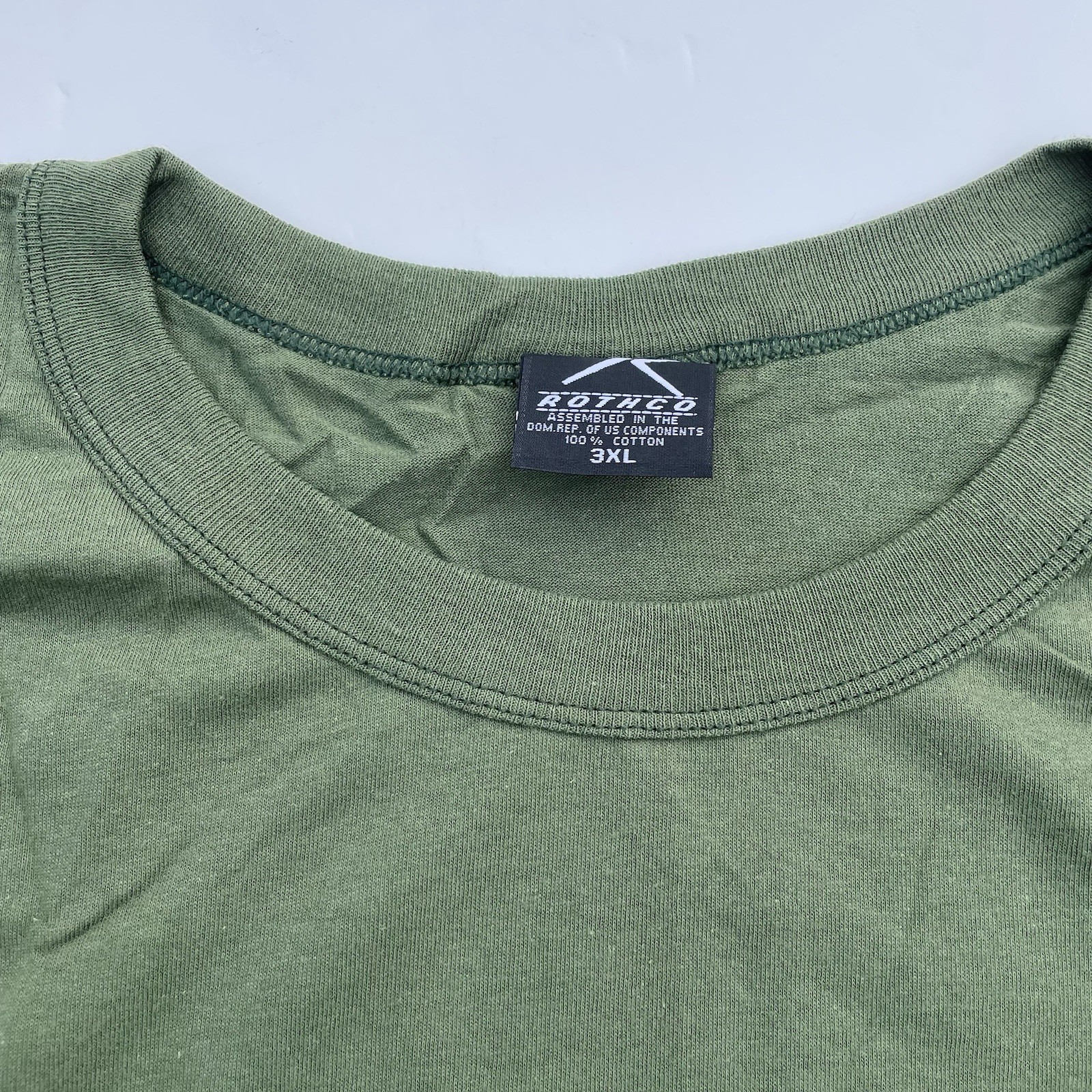 ARMY SOLID OD GREEN PLAIN MENS ROTHCO T-SHIRT 2XL - 3XL gallery