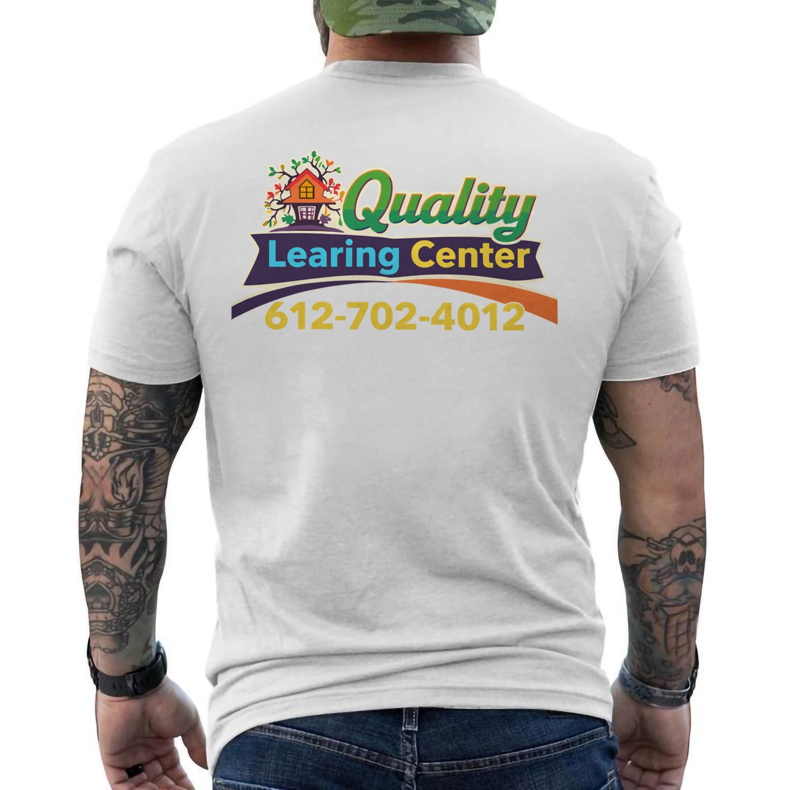 Quality Learing Center T Shirt learning somali day care Parody Education ON BACK gallery