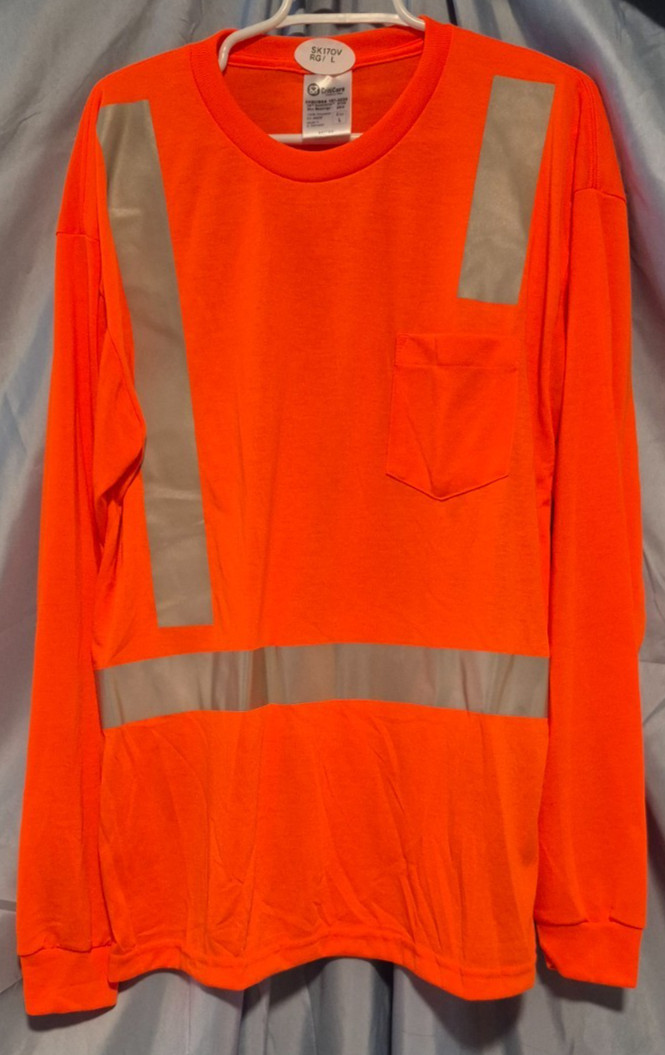 Crew LS Orange Safety Shirt Reflective High Visibility ANSI Class 2/Type R gallery