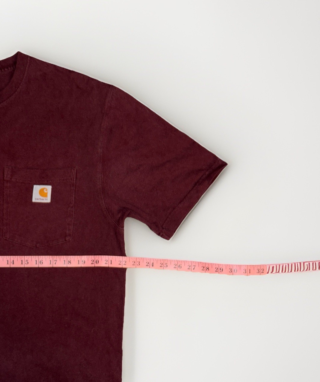 Carhartt K87 Original Fit Burgundy Pocket T-Shirt Men's M Cotton Crew Neck gallery