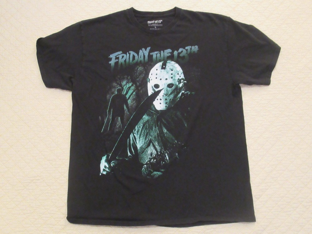 Friday The 13th Men’s Graphic Short Sleeve T-Shirt Black Size Large