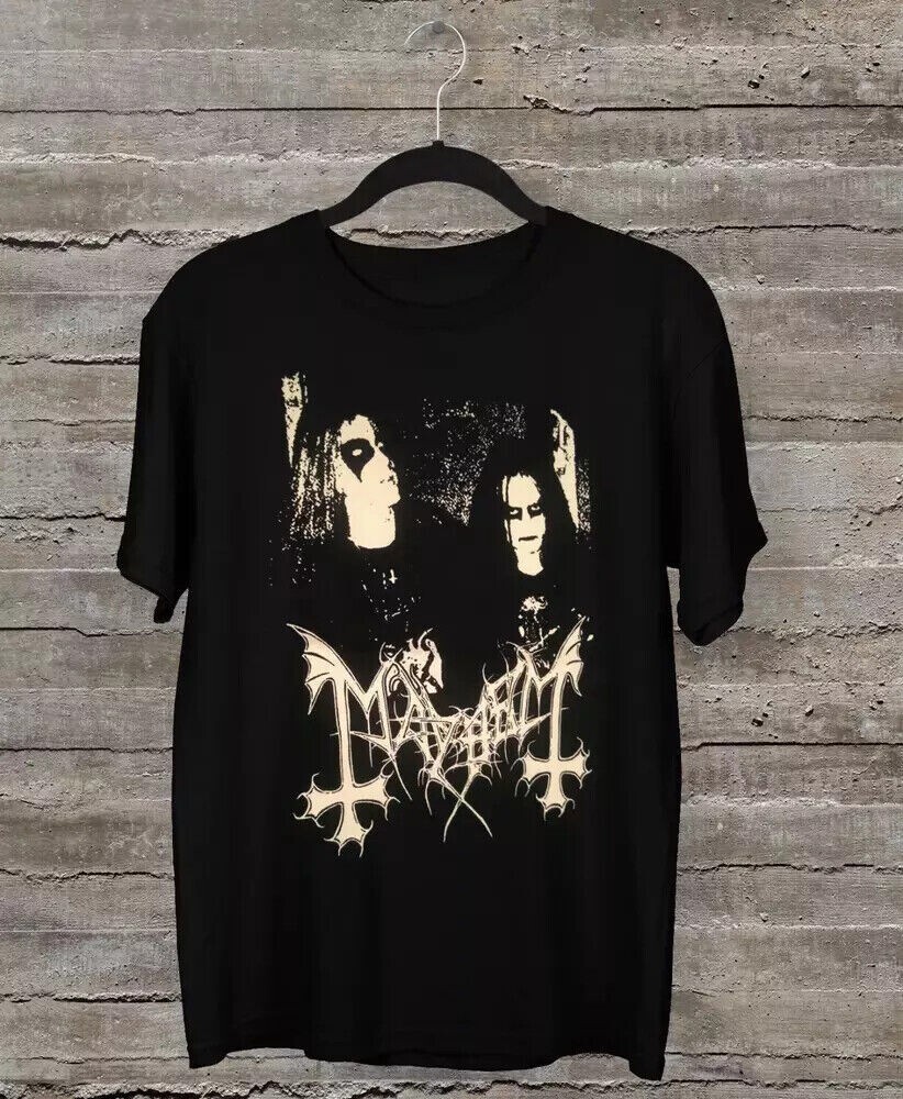 Vtg Mayhem Band Short Sleeve Cotton Black All Size T Shirt For Men AG218
