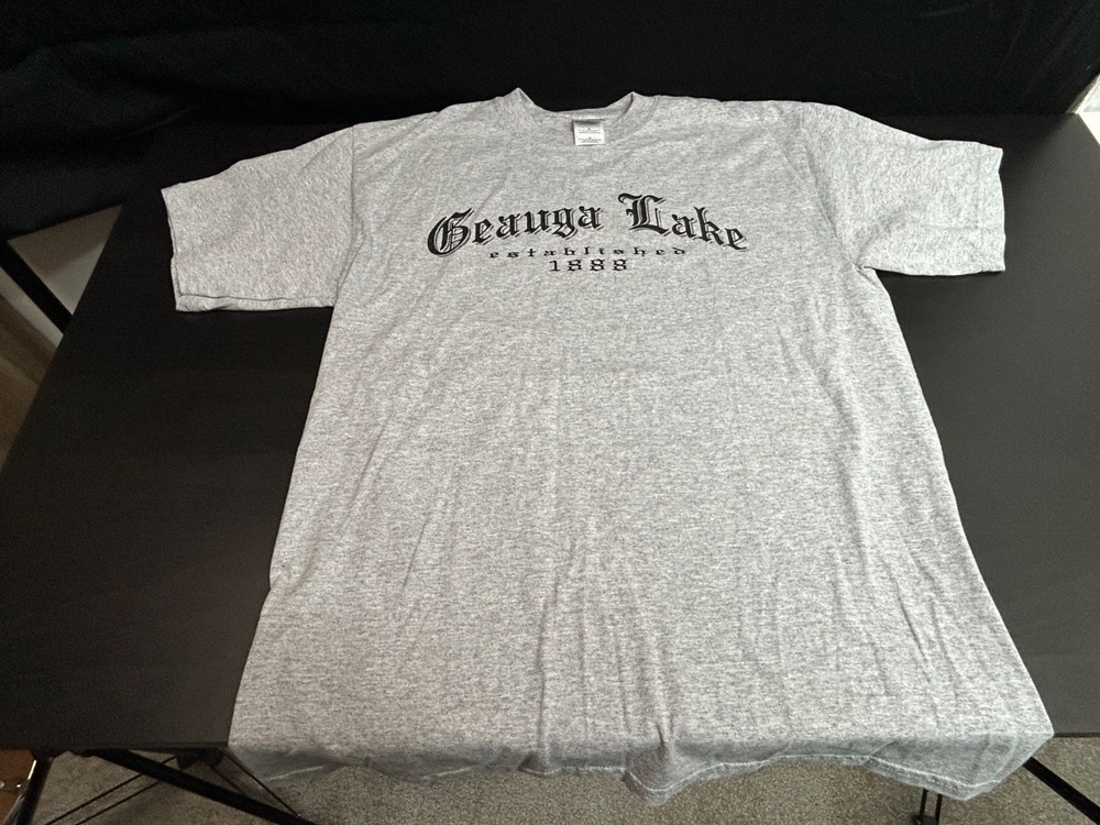 Geauga Lake Medium Gray Tshirt Established1 888 Aurora Ohio M NWOT