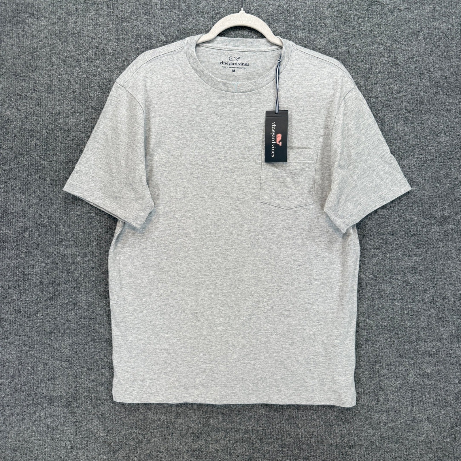 Vineyard Vines Pocket Tshirt Mens Medium Gray Heather Cotton Classic Casual NEW