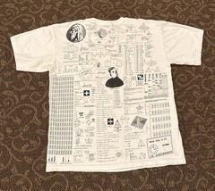 Men’s Vintage Y2K Gildan Math Equations All Over Print Shirt Large Math Hurts🔥