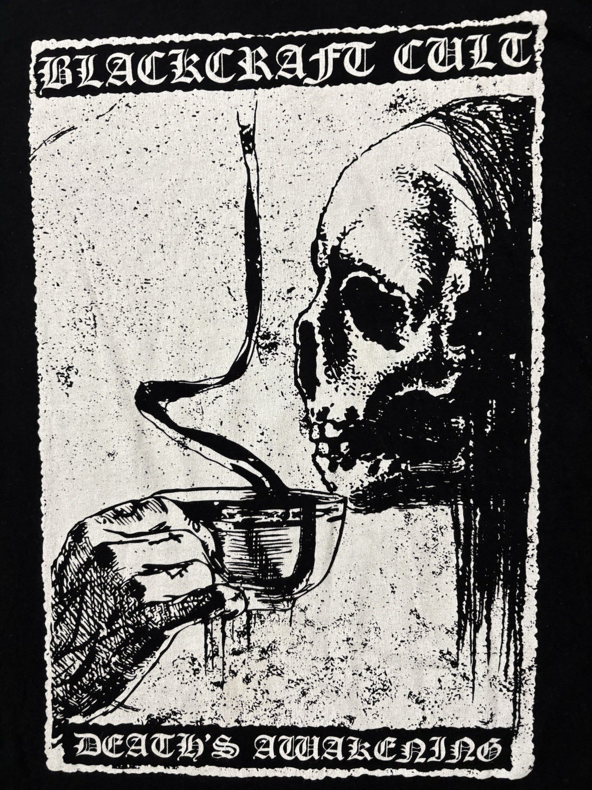 Blackcraft Cult T Shirt Mens Medium Black Skull Gothic Occult Graphic Death Tee gallery