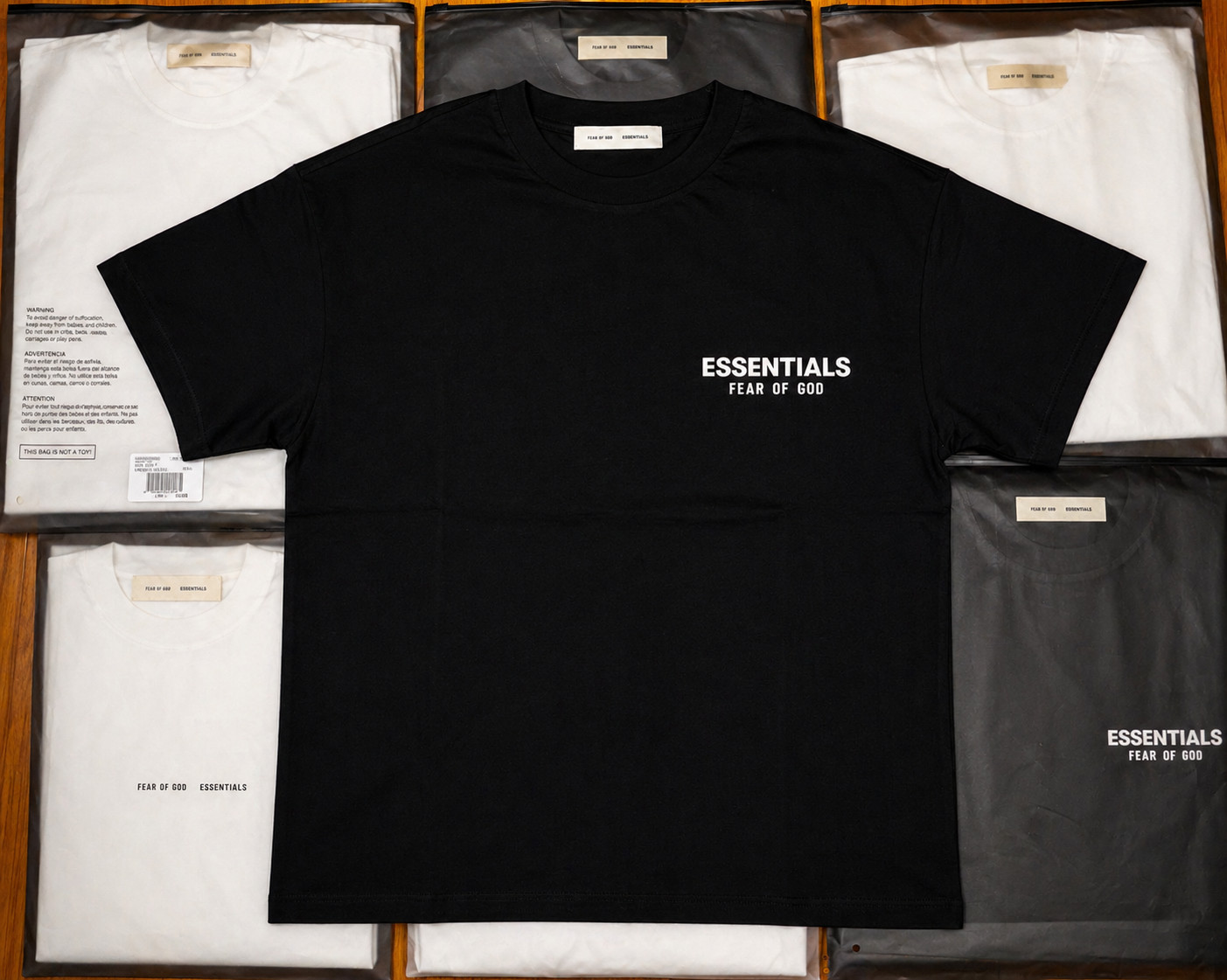 Essentials Fear of God T-Shirt Black 2025 Logo Tee Oversized S-XL New gallery