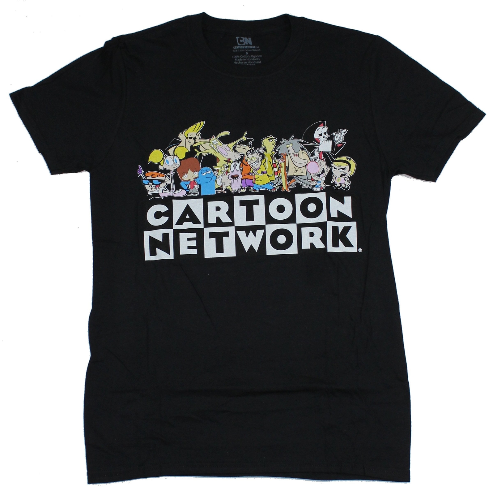 Cartoon Network Mens T-Shirt – Giant Cast Image atop Logo