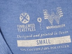 Whataburger & Tumbleweed Texstyles “WHATABURGER” Blue T Shirt Small