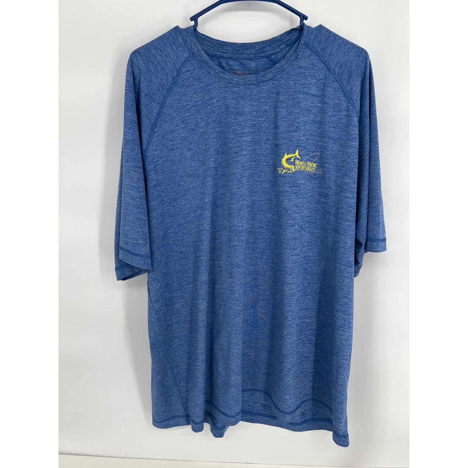 World Wide Sportsman Mens XL Blue Heathered Fishing Graphic T-Shirt Short Sleeve gallery