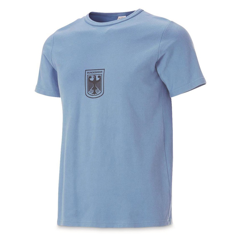 German military Blue PT shirts w/Eagle, S to XL, good to very good,free shipping