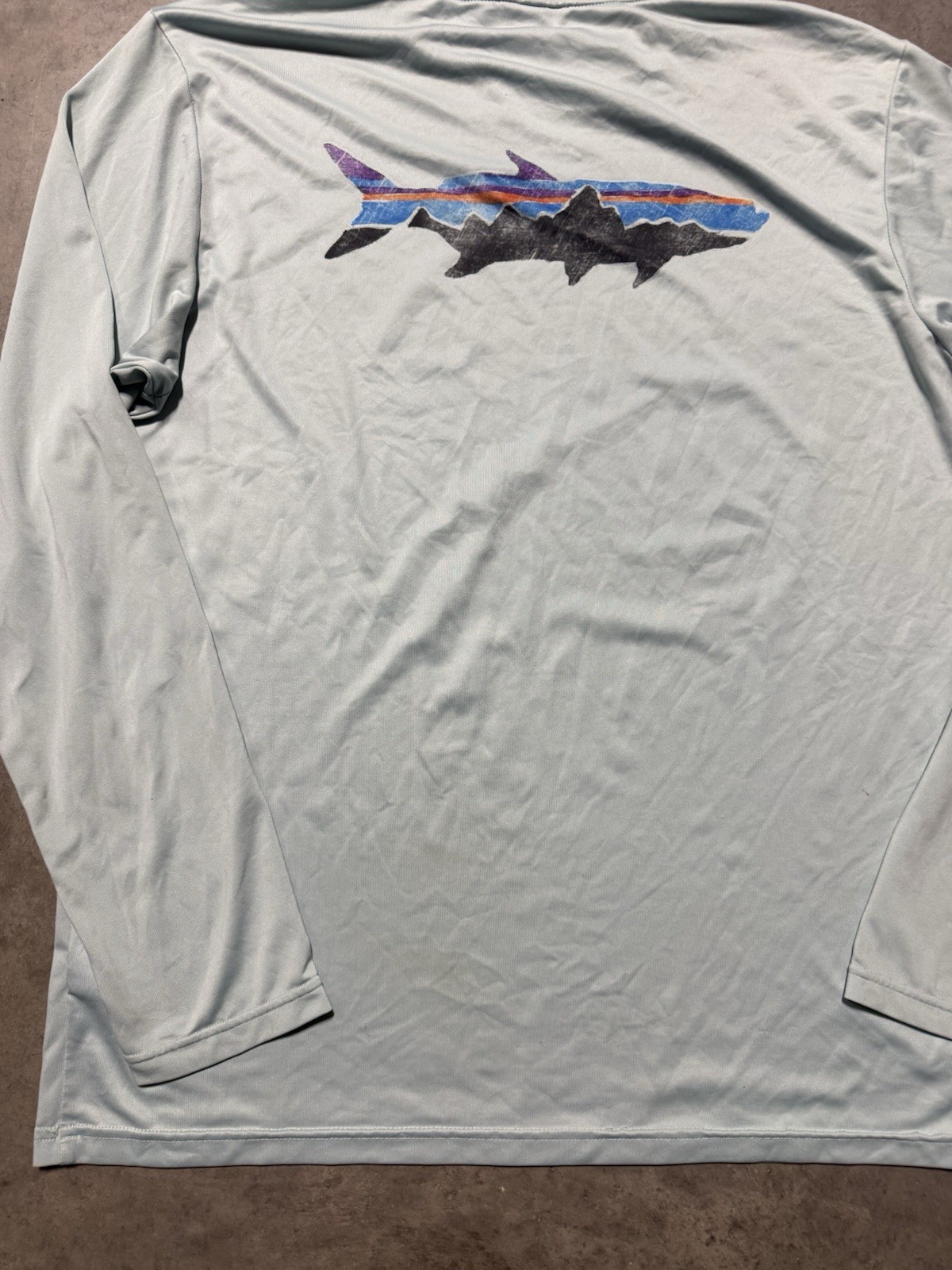 PATAGONIA Capilene Cool Daily Fish Graphic Long Sleeve Shirt Men's Large gallery