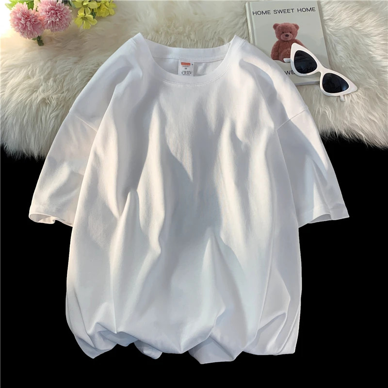 Oversized Summer Short Sleeve Men’s T Shirt New Fashion Solid Loose O-Neck T.