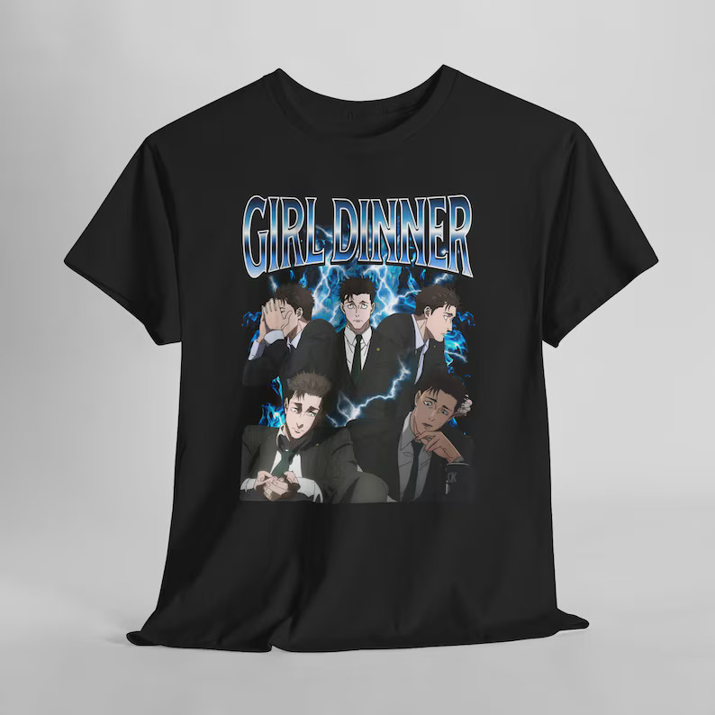 ANIME HIGURUMA JJK GIRL BLACK T SHIRT UNISEX STYLE