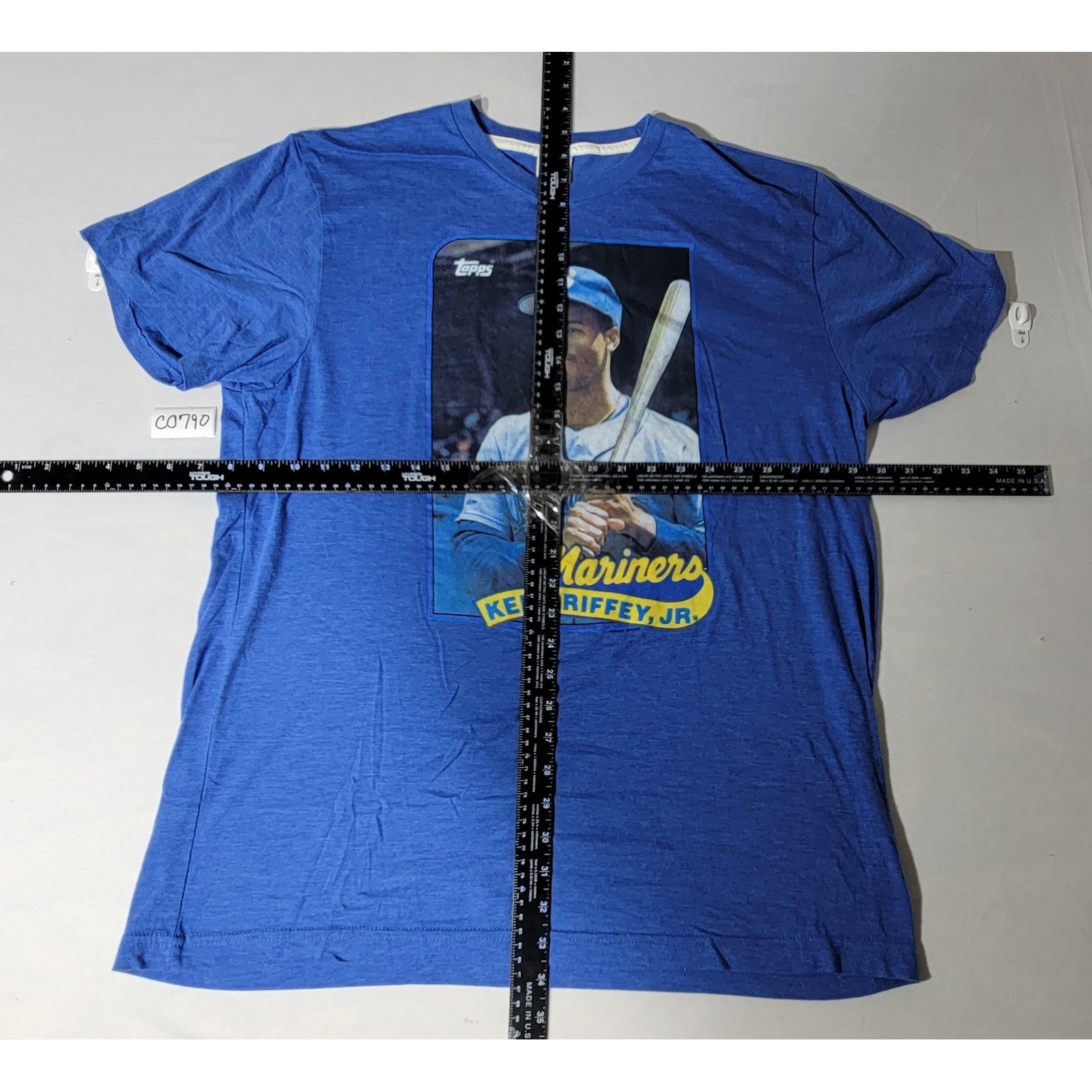 Homage Topps Ken Griffey Jr Seattle Mariners Blue Graphic T-Shirt Mens XL gallery