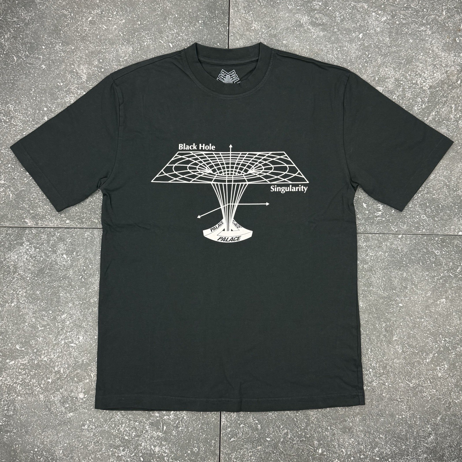 New Palace Skateboards Black Hole T-Shirt Black Men’s Medium In Bag Singularity