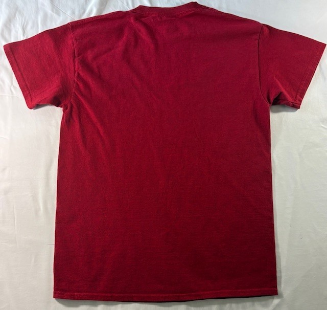Gildan Men's M Red Christmas T-Shirt Mistletoe Hot Cocoa Sleighrides Snowmen gallery